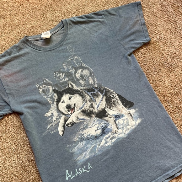 VTG 00’s / Y2K Alaska Wolves Nature Tee - Picture 3 of 5